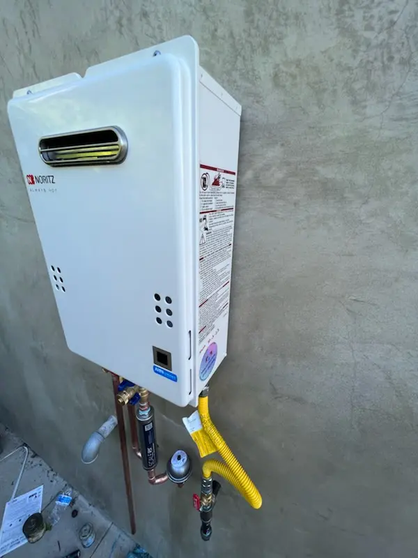 Tankless water heater installation for Arden Park homes